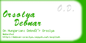 orsolya debnar business card